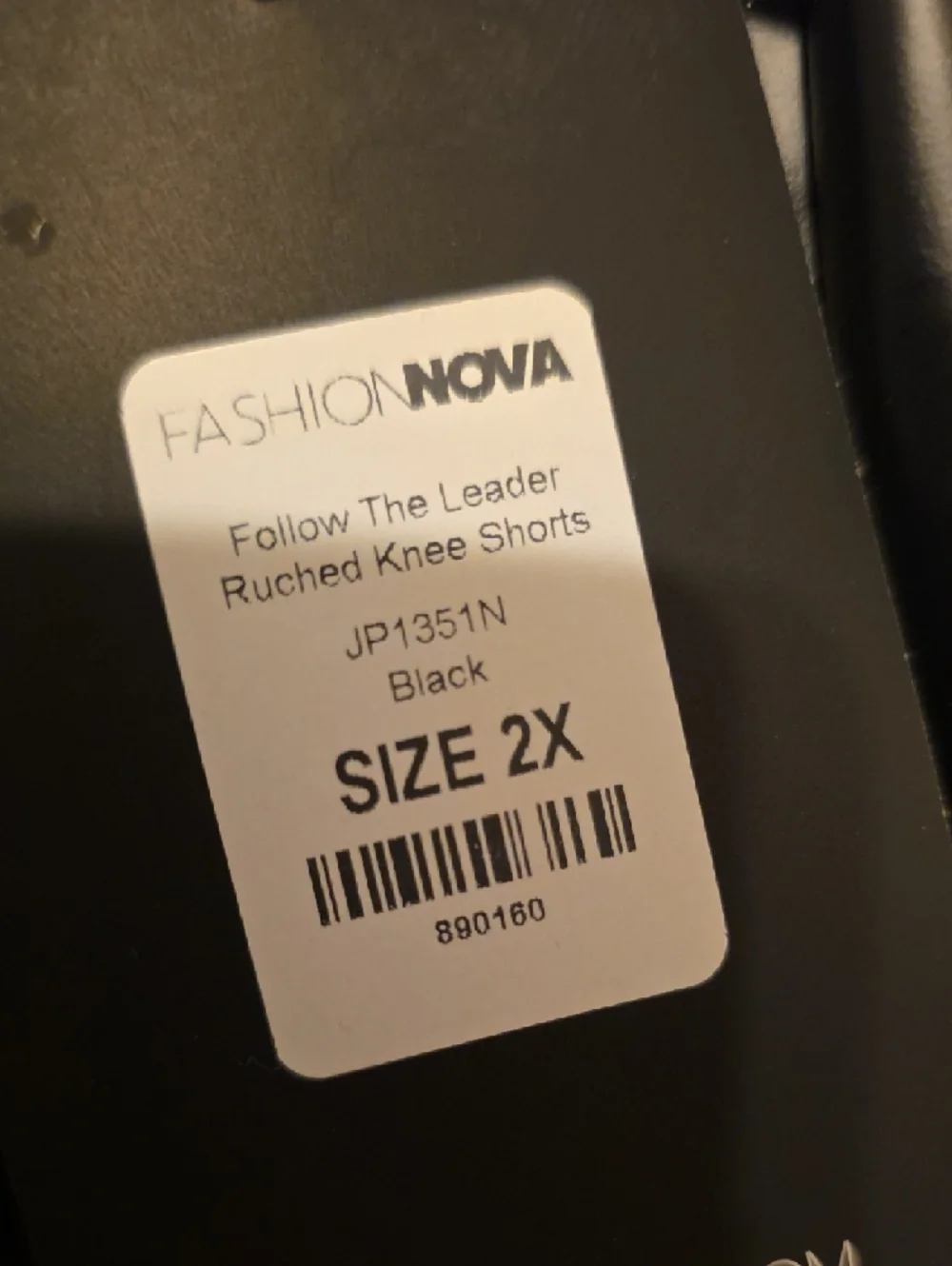 Fashion Nova Black Ruched Faux Leather Women’s Shorts - Picture 7 of 7